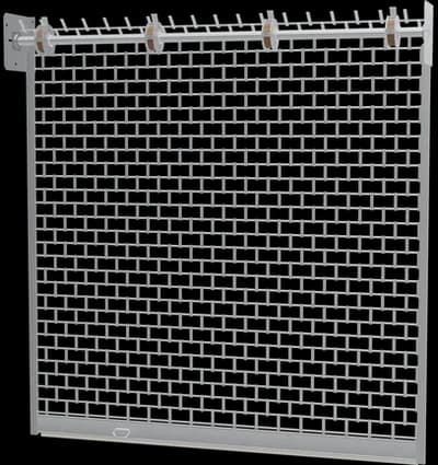 Grille bijoutier à tubes droits sur mesure, rendu 3D