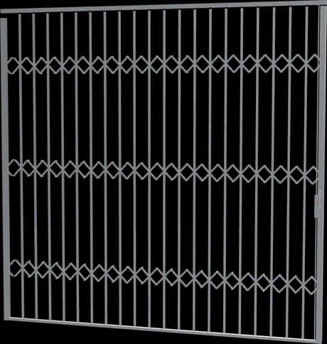 Grille extensible de protection sur mesure, rendu 3D