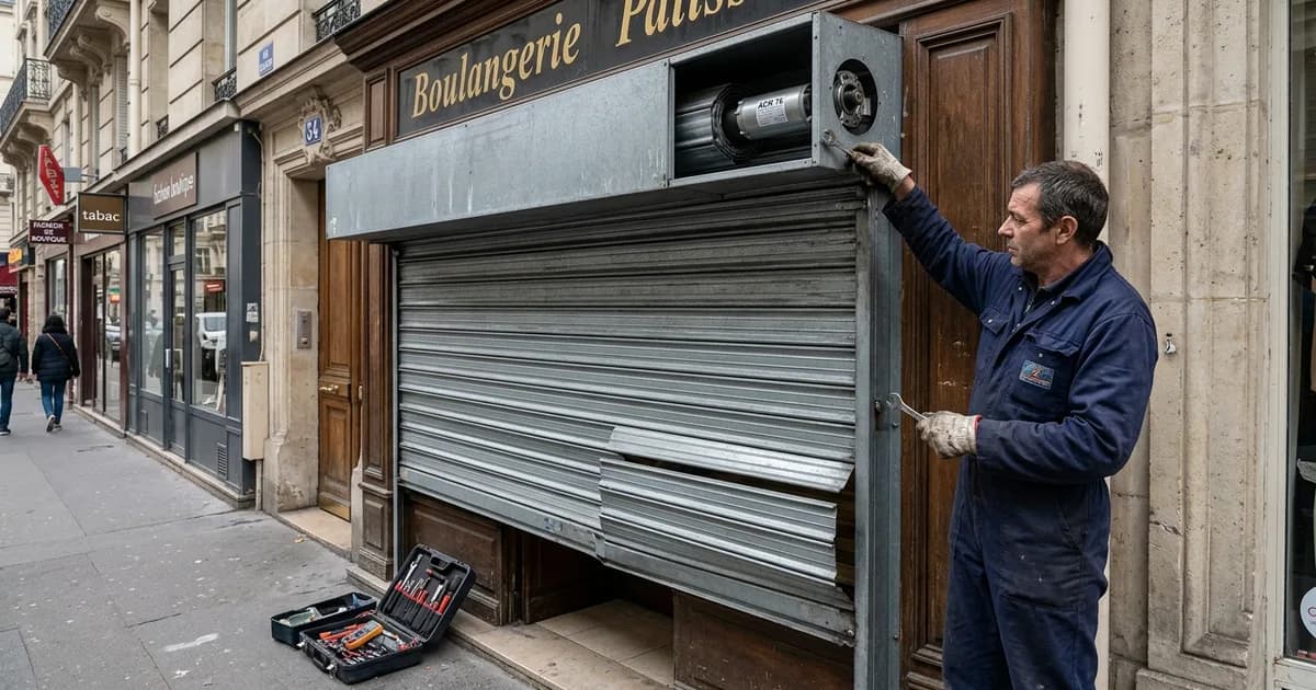Rideau Métallique Enrouleur Bloqué : 6 Causes et Solutions 2026